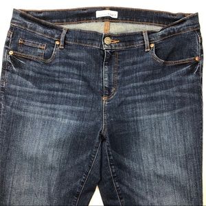 LOFT Modern Straight Frayed Cuffed Jeans size 14